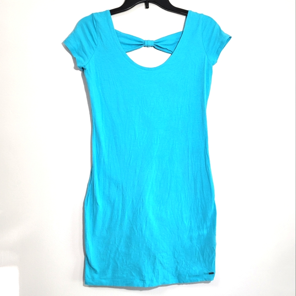 Garage Light Blue Short Sleeve T-shirt Dress Size Medium